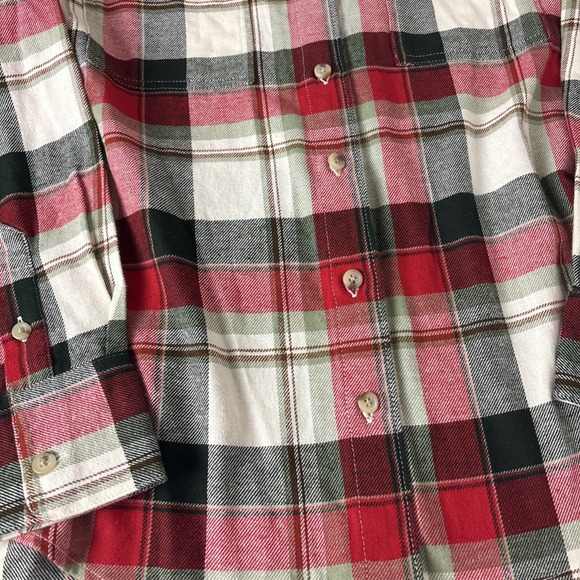 Old Navy The Boyfriend Shirt Womens S Cotton Button up Long Slv Christmas Holida - Picture 2 of 11